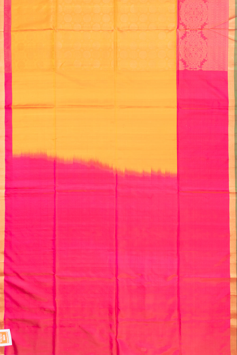Coimbatore Silk Brocade Mustard Yellow Saree