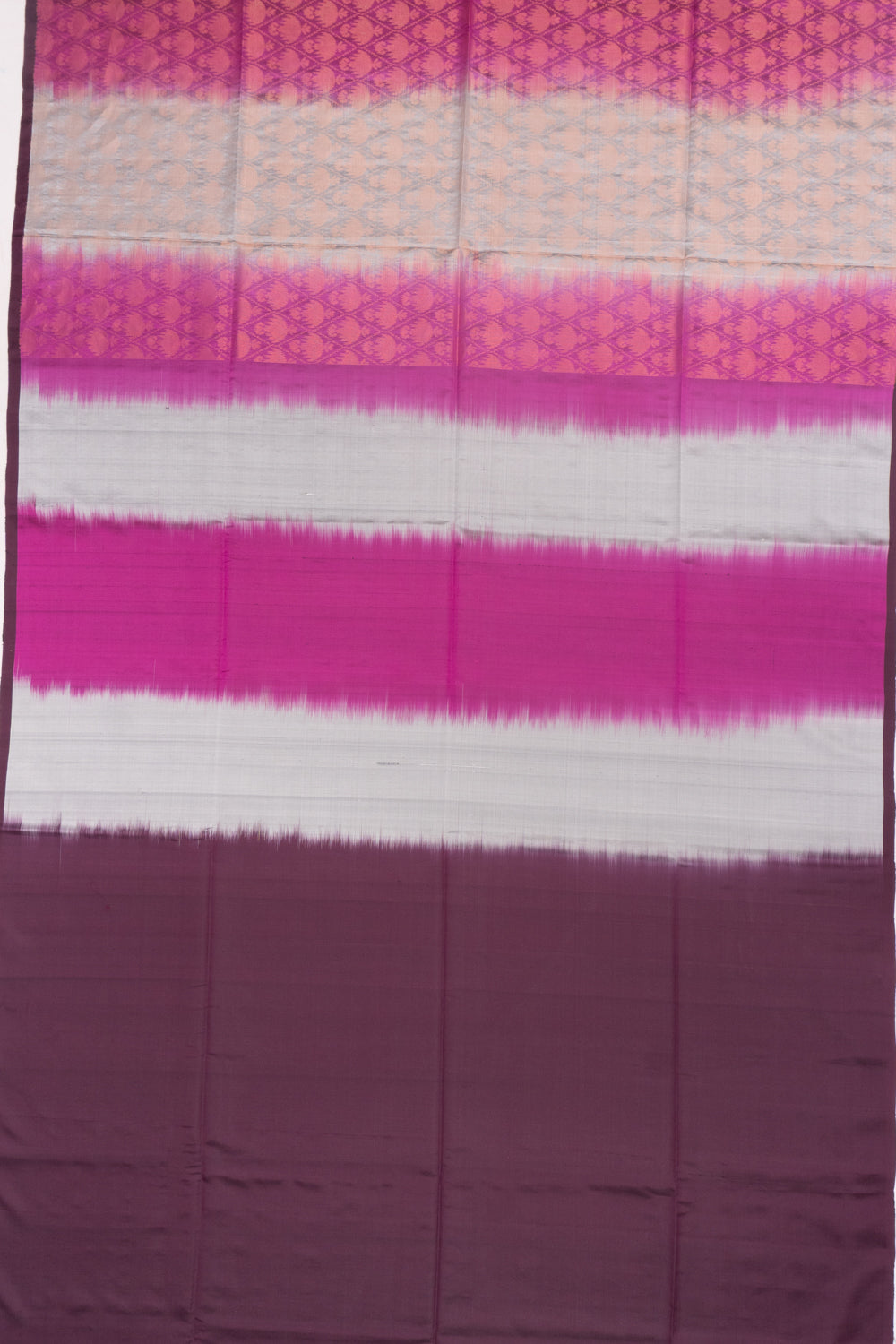 Coimbatore Silk Brocade Grey And Pink Saree