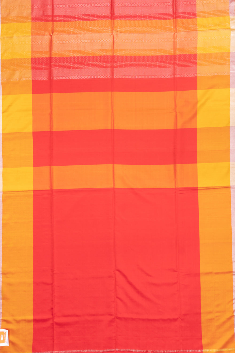 Coimbatore Silk Brocade Red And Yellow Saree