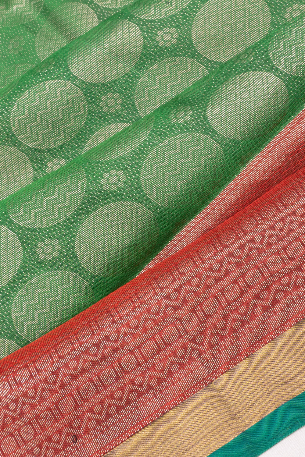 Coimbatore Silk Brocade Dark Green Saree
