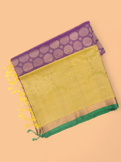 Coimbatore Silk Brocade Purple Saree