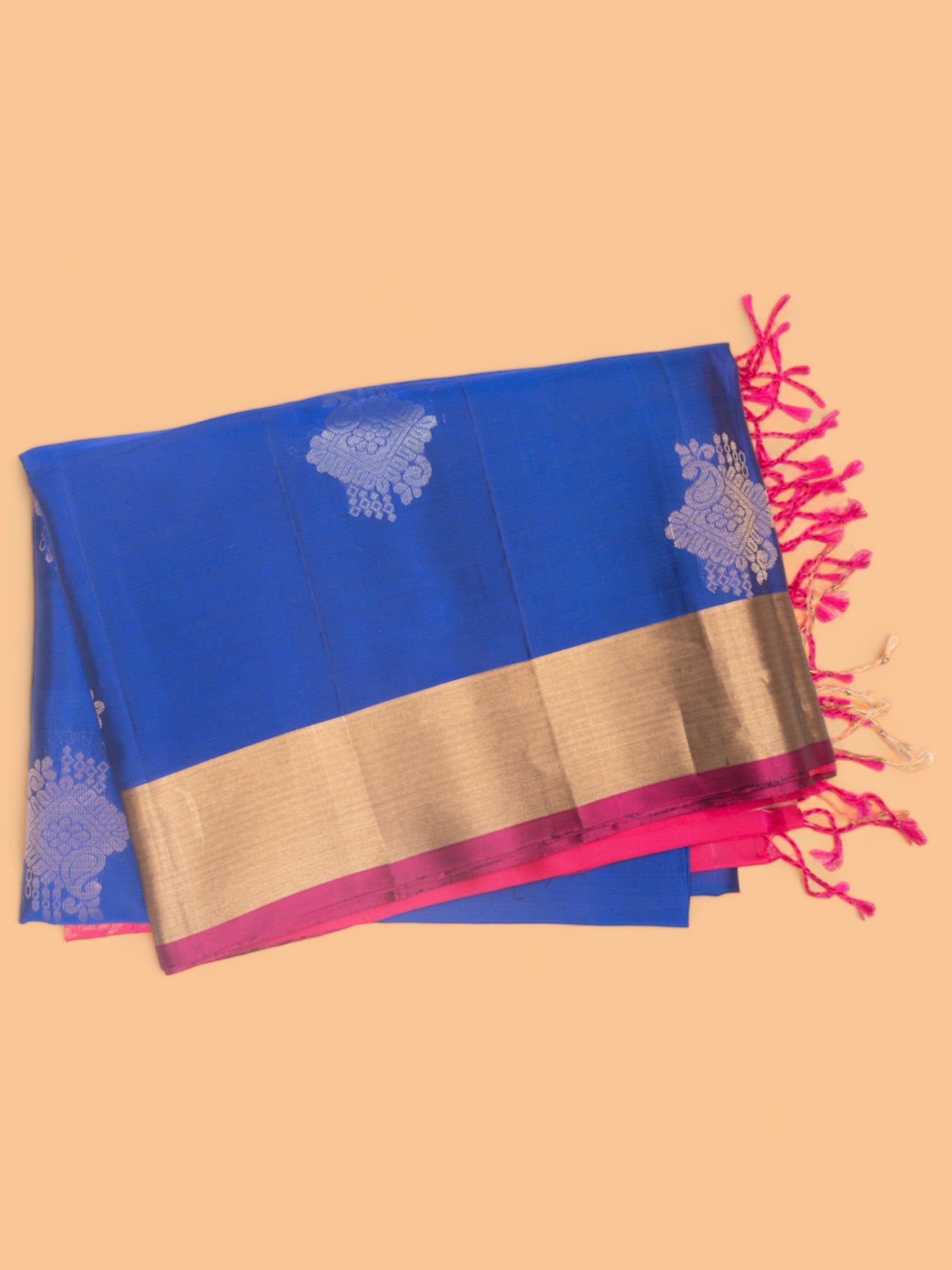 Coimbatore Silk Butta Dark Blue Saree