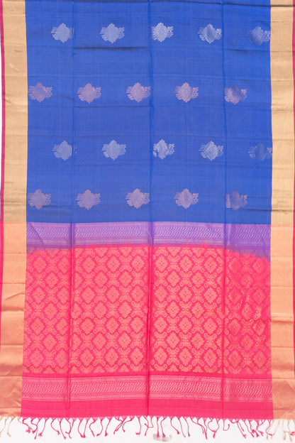 Coimbatore Silk Butta Dark Blue Saree