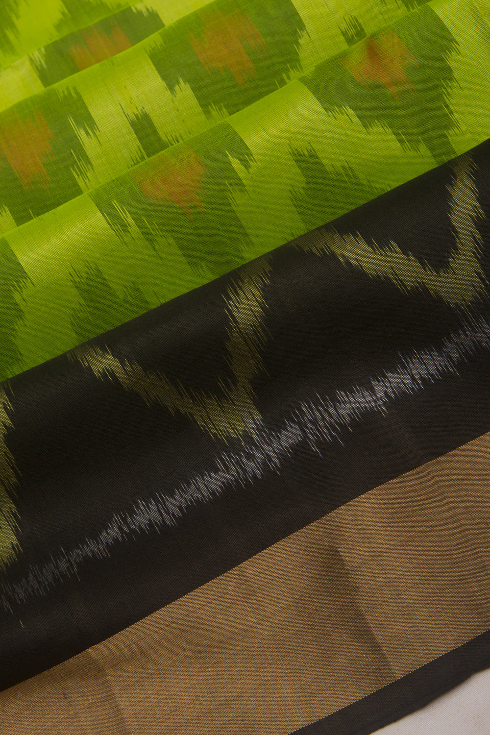 Pochampally Silk Ikat Green Saree