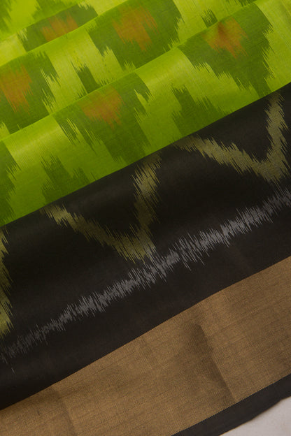 Pochampally Silk Ikat Green Saree