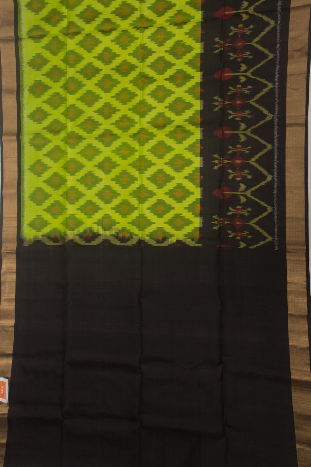 Pochampally Silk Ikat Green Saree