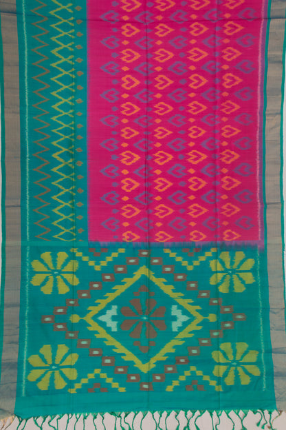Pochampally Silk Ikat Pink Saree