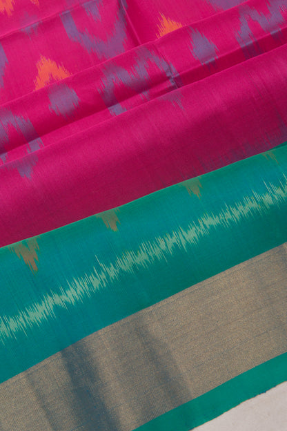 Pochampally Silk Ikat Pink Saree