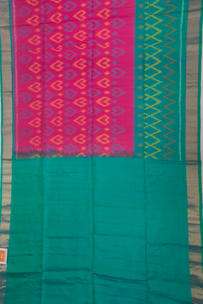 Pochampally Silk Ikat Pink Saree