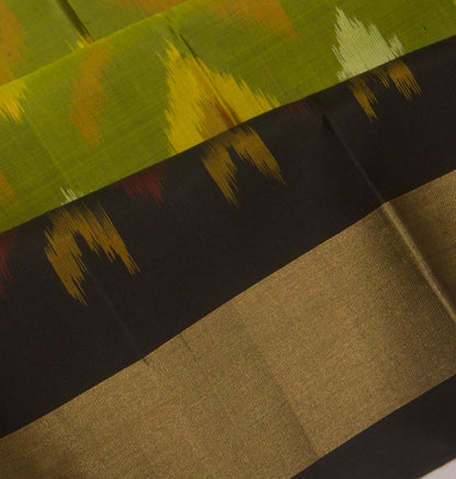 Pochampally Silk Ikat Green Saree
