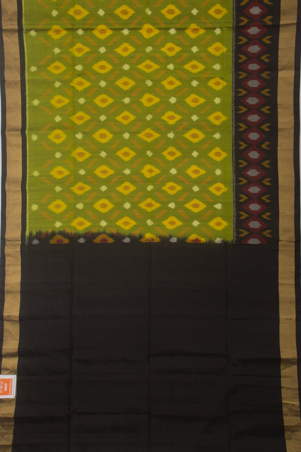 Pochampally Silk Ikat Green Saree