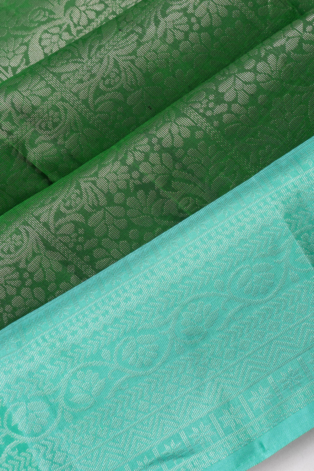Coimbatore Silk Brocade Bottle Green Saree