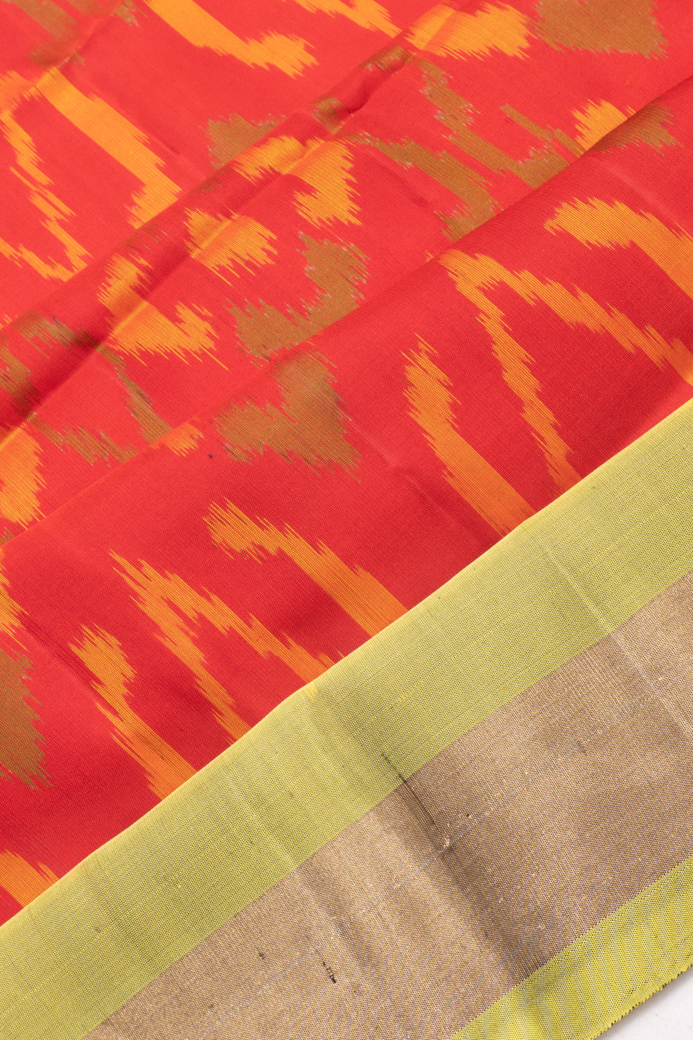 Coimbatore Silk Ikat Red Saree