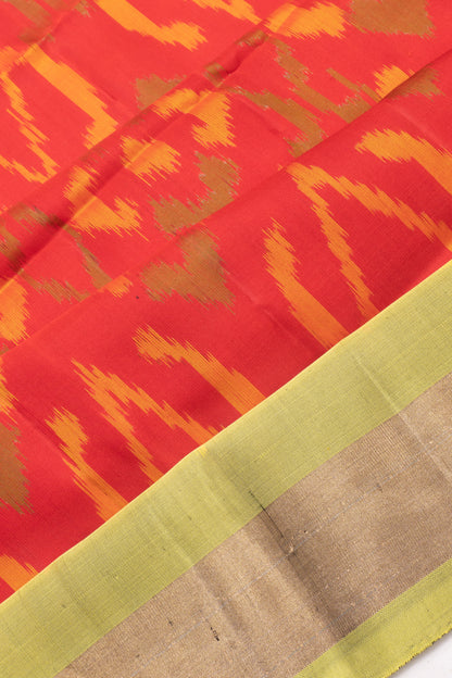 Coimbatore Silk Ikat Red Saree
