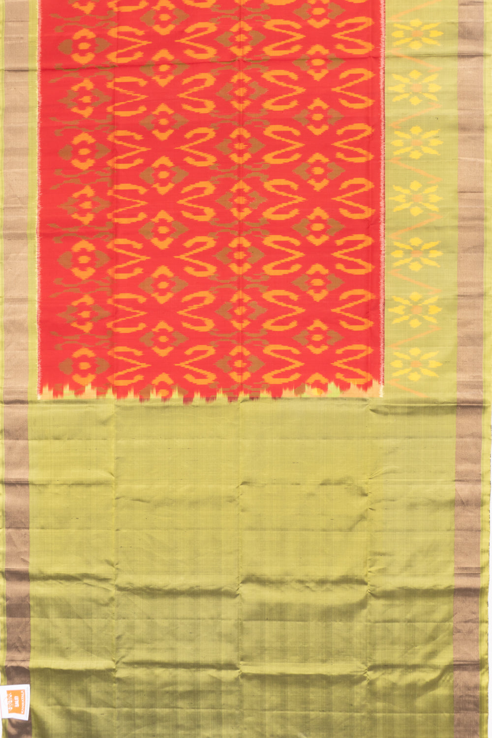 Coimbatore Silk Ikat Red Saree