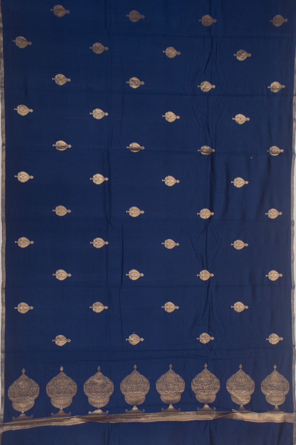 Banarasi Katan Silk Butta Blue Saree