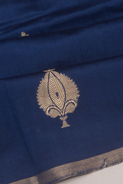 Banarasi Katan Silk Butta Blue Saree