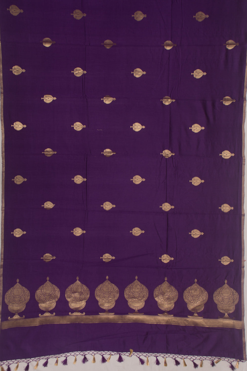 Banarasi Katan Silk Butta purple Saree