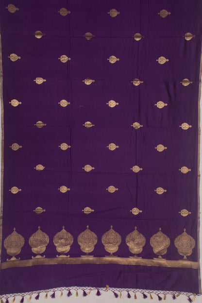 Banarasi Katan Silk Butta purple Saree