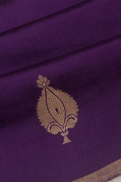 Banarasi Katan Silk Butta purple Saree