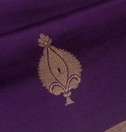 Banarasi Katan Silk Butta purple Saree