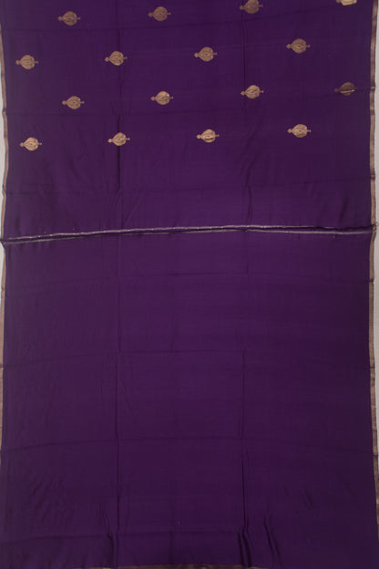 Banarasi Katan Silk Butta purple Saree