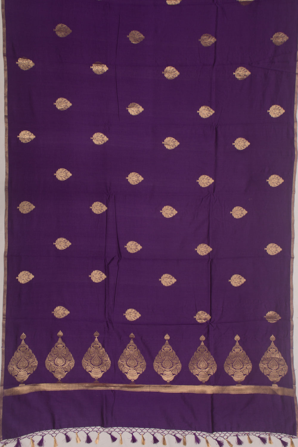 Banarasi Katan Silk Butta purple Saree