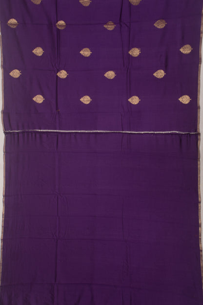 Banarasi Katan Silk Butta purple Saree
