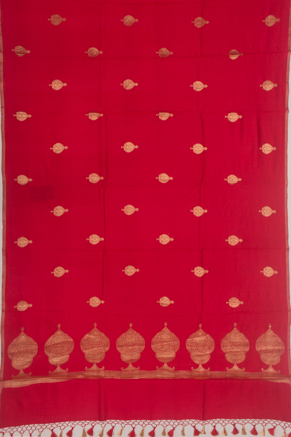 Banarasi Katan Silk Butta Red Saree