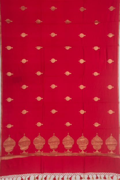 Banarasi Katan Silk Butta Red Saree