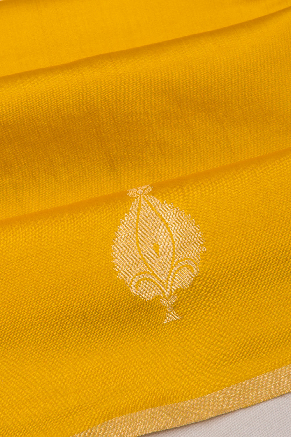 Banarasi Katan Silk Butta Yellow Saree