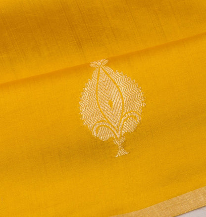 Banarasi Katan Silk Butta Yellow Saree