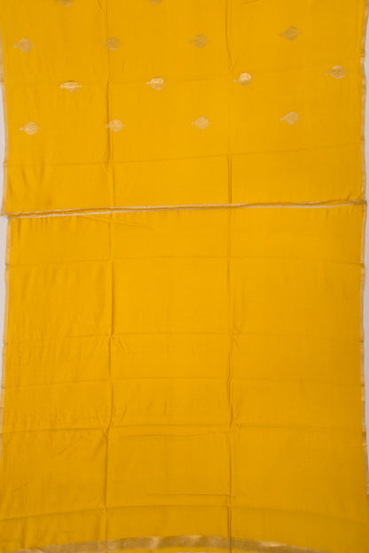Banarasi Katan Silk Butta Yellow Saree