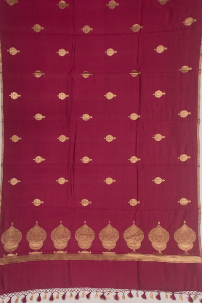 Banarasi Katan Silk Butta Maroon Saree