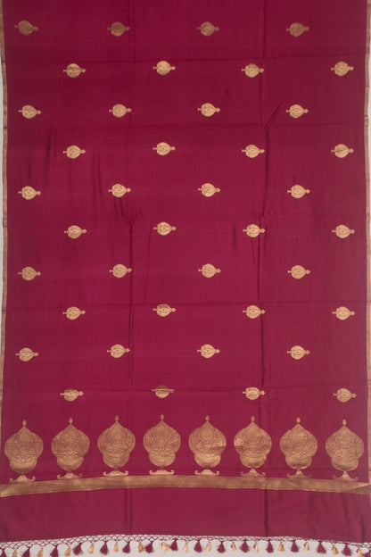 Banarasi Katan Silk Butta Maroon Saree
