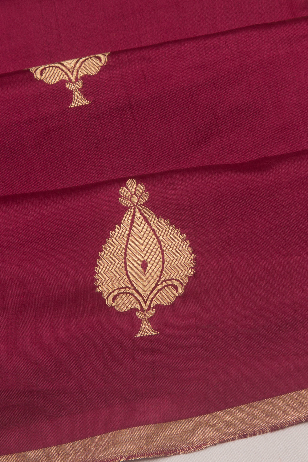 Banarasi Katan Silk Butta Maroon Saree
