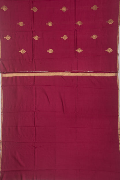 Banarasi Katan Silk Butta Maroon Saree
