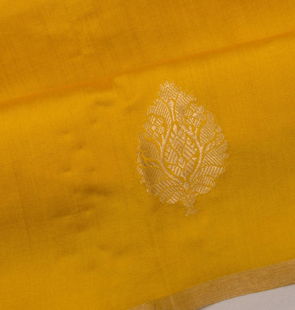 Banarasi Katan Silk Butta Yellow Saree