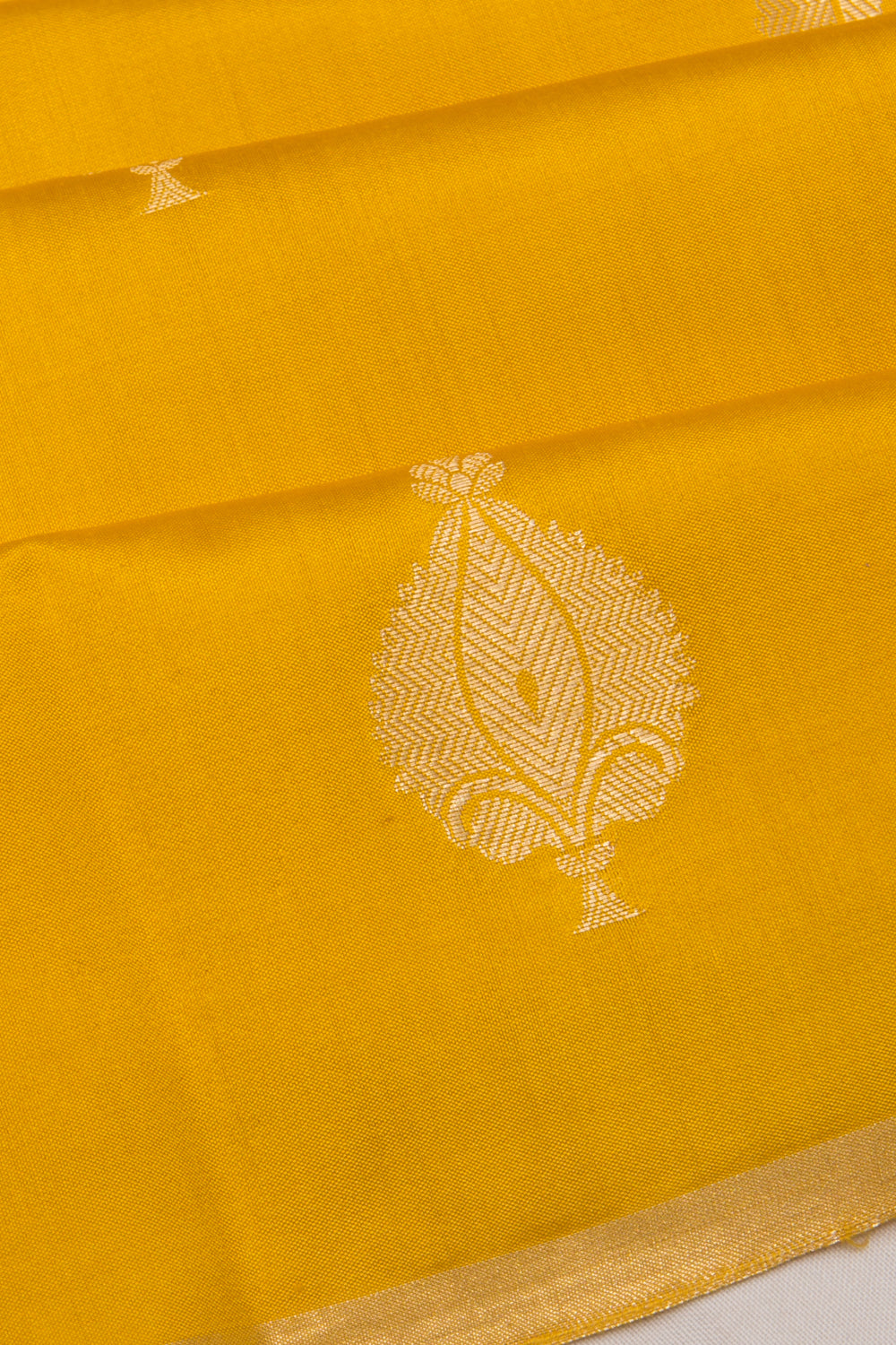 Banarasi Katan Silk Butta Yellow Saree