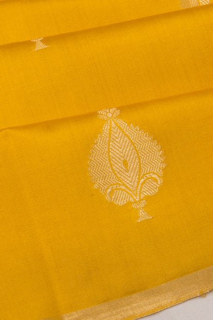 Banarasi Katan Silk Butta Yellow Saree