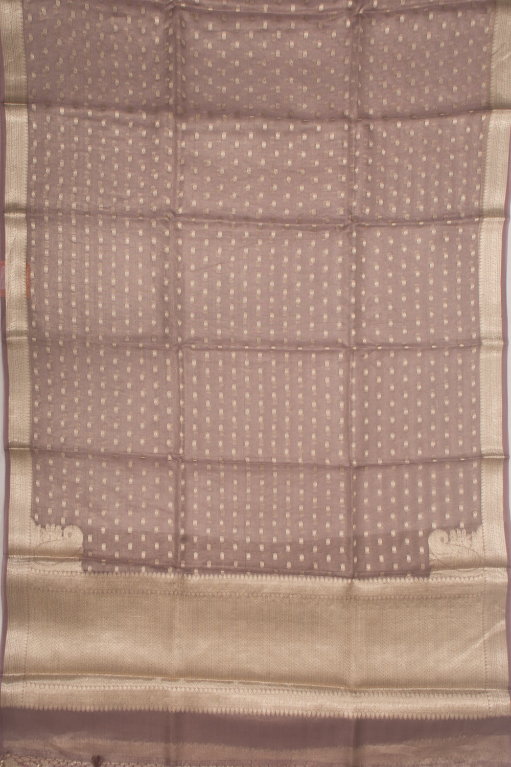 Organza Tissue Butta Grey Saree
