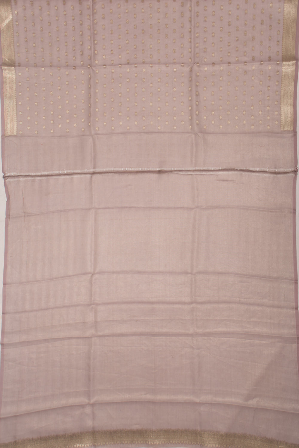 Organza Tissue Butta Grey Saree
