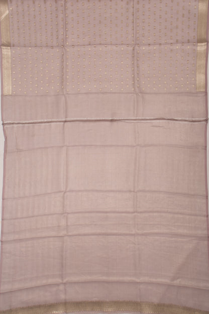 Organza Tissue Butta Grey Saree