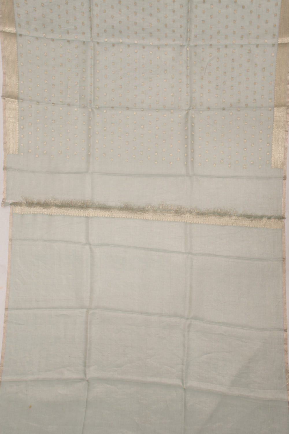 Organza Tissue Butta Pastel Blue Saree