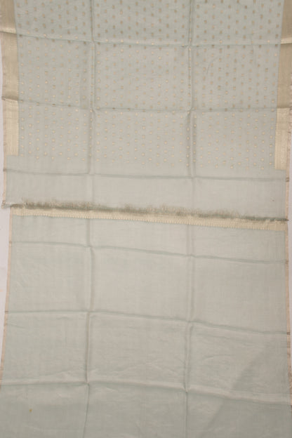 Organza Tissue Butta Pastel Blue Saree