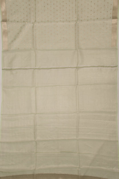 Organza Tissue Butta Pastel Green Saree