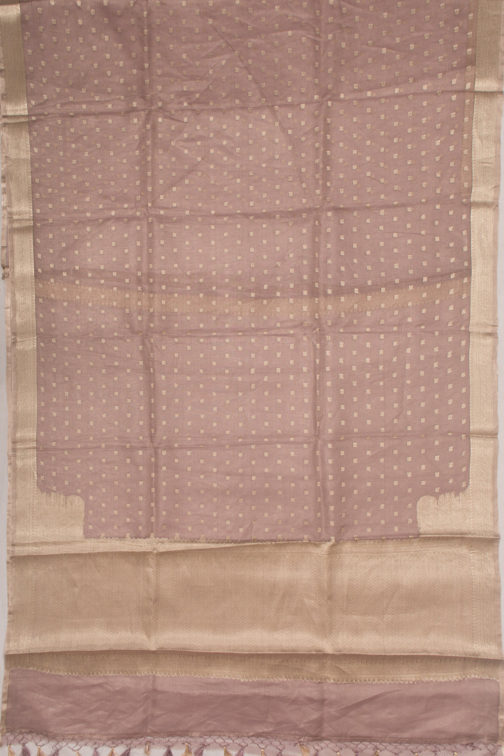 Organza Tissue Butta Lilac Saree
