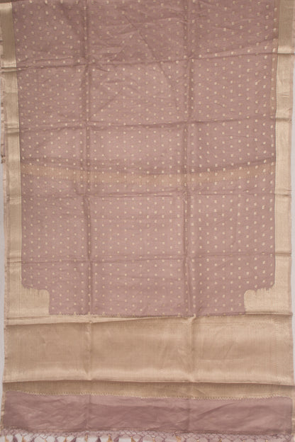 Organza Tissue Butta Lilac Saree