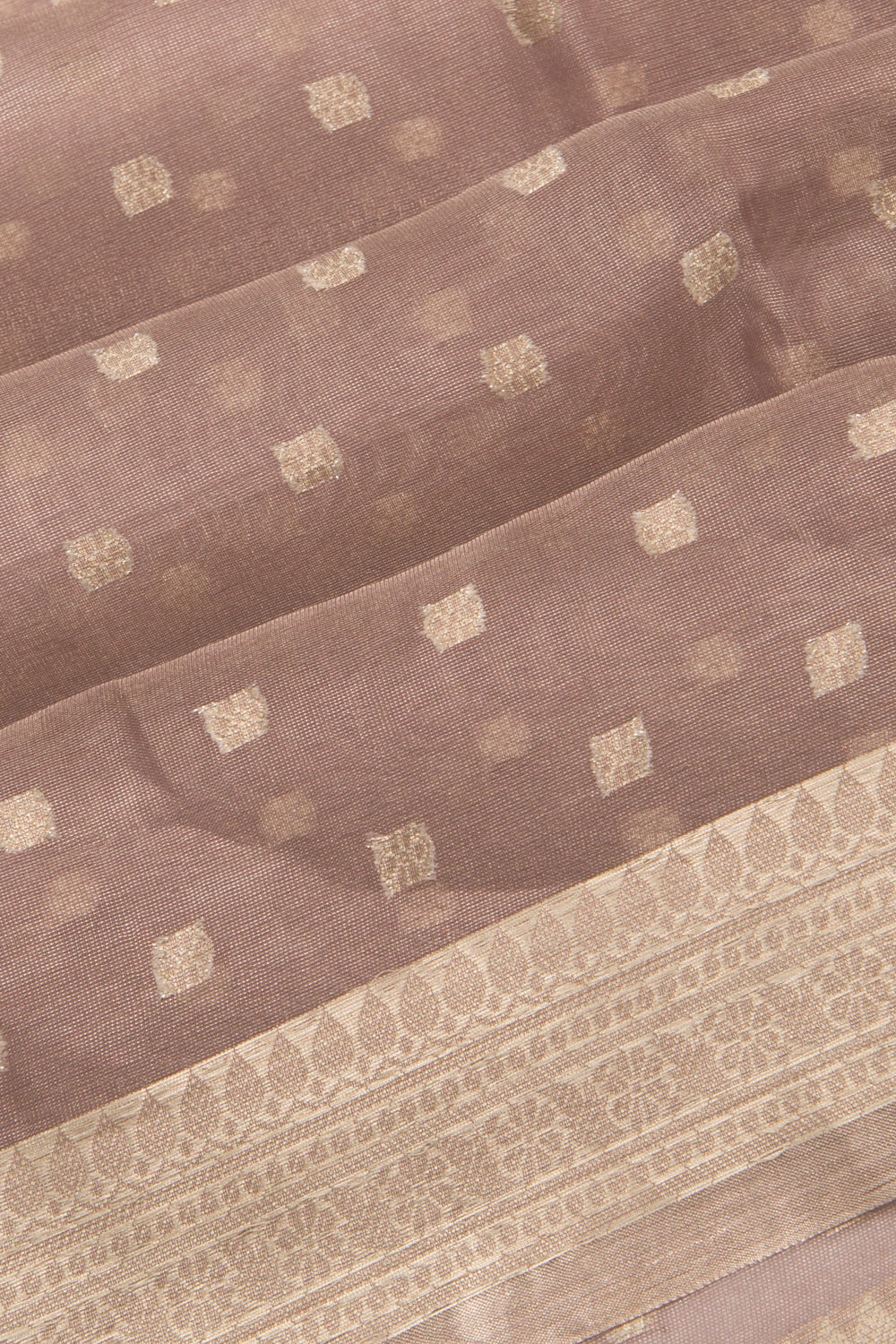 Organza Tissue Butta Lilac Saree