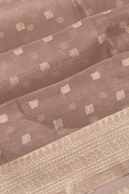 Organza Tissue Butta Lilac Saree